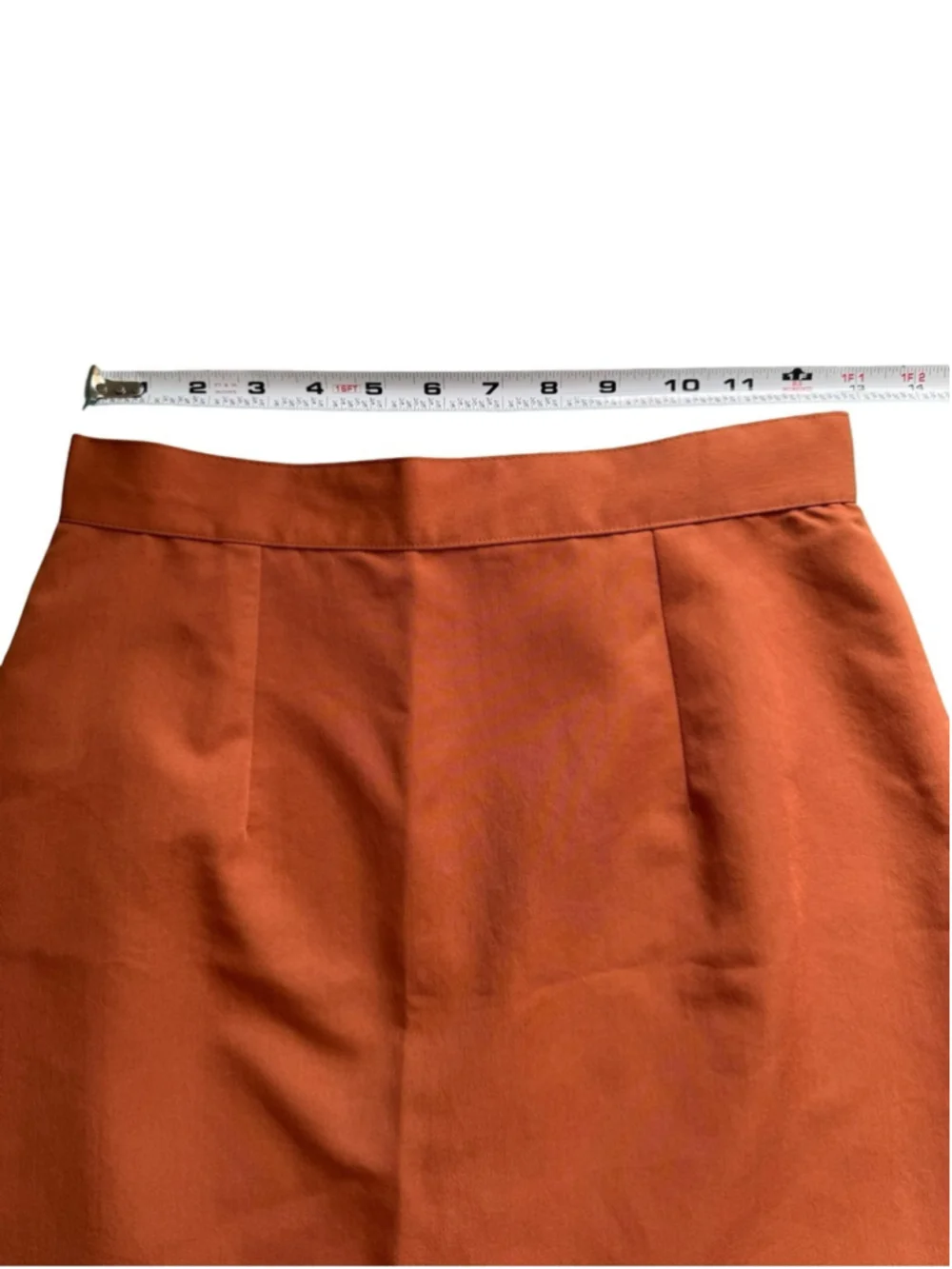 Nouvelle Vintage Rust High-Waist Pencil Skirt Size L Preppy Classic Academia